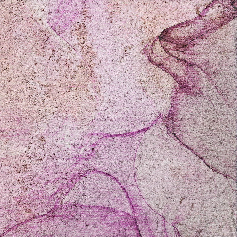 Tapis de qualité supérieure lavable à la machine Dream Shag ADS502 Watercolors, Rose, 5 pi x 7 pi 6 po