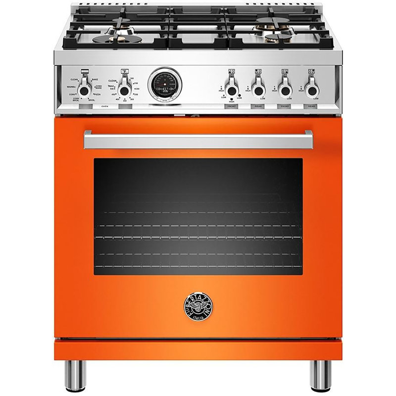 Bertazzoni 30'' W Free Standing Range, Arancio