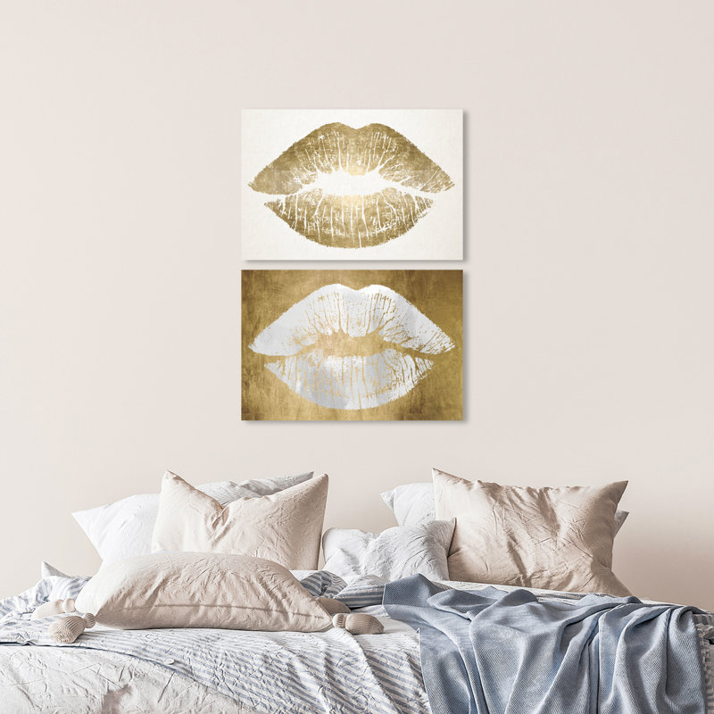 Fashion Lips Glam Gold - 2 pièces, H 20 po x l 30 po x P 1,5 po