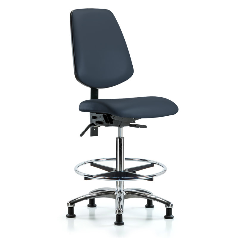 Chaise de dessinateur Torin, Roulettes, Bleu impérial, Non inclus