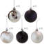 50pc Black/Silver Plastic Christmas Ball Ornaments