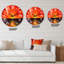 Lumineux coucher de soleil rouge sur l'océan - horloge murale moderne-59914975