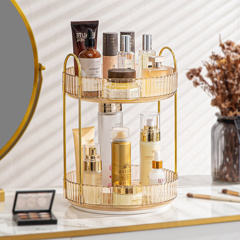Rangement pour salle de bain 2 niveaux, Doré