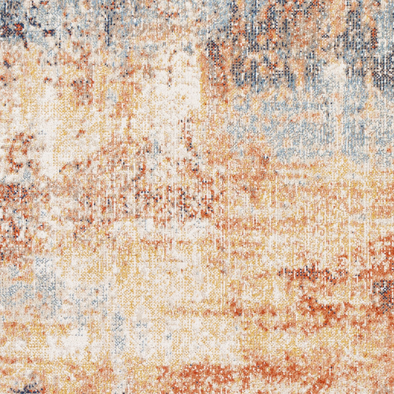 Cedrone Modern Boho Burnt Orange Area Rug, Rectangle 120 x 170cm