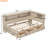 Twin Size Daybed With Shelves And 3 Drawers, Antique White, , No Box Spring Required Wood Multi Space, White Milk Color, Needed-1033992742