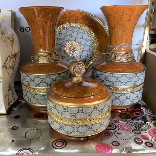 Gagalis Handmade Table Vase, Orange