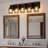 Vintage Industrial 5 - Wall Sconce 31 Inches In Size Black Cage Lighting Fixture With Wooden Elements For Bedroom, Dressing Room, Hallway, Quick Installation, Multiple Bulb Compatibility Inch And