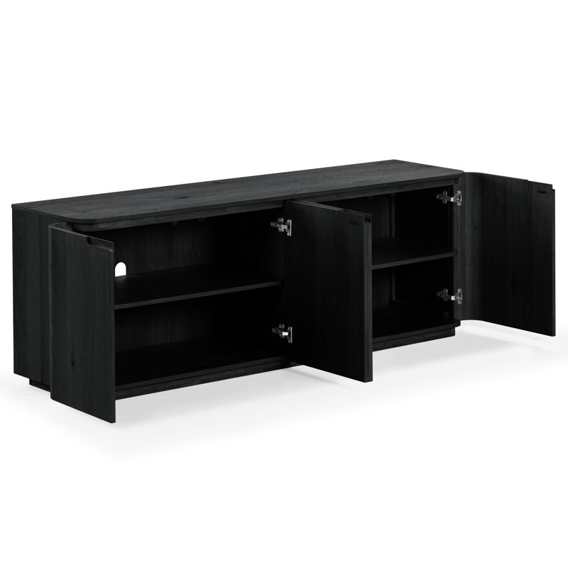 Adelaide 4 Door Wood Sideboard, Black
