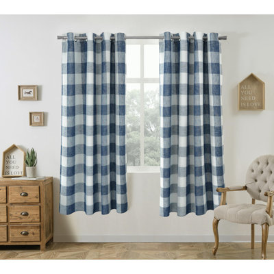 Adamantini Plaid Blackout Thermal Grommet Curtain Panels