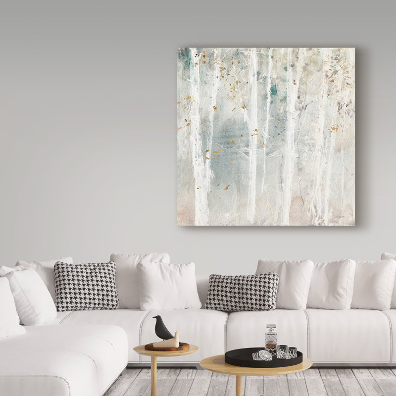 «A Woodland Walk III», reproduction de peinture acrylique sur toile tendue, H 35 po x l 35 po