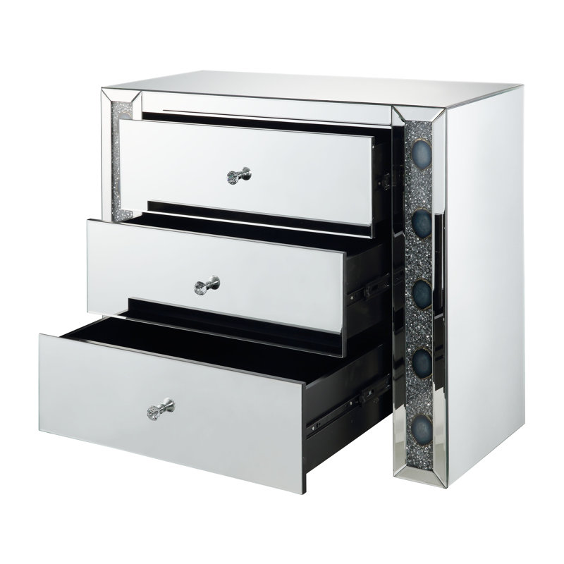 Accent Chest, Mirrored & Faux Agate