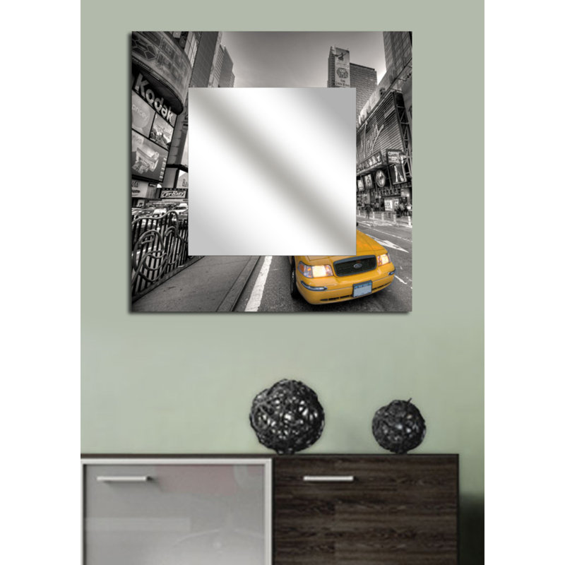 Miroir décoratif élégant avec plexiglas, 19,7 po x 19,7 po | Cadre durable en 100% panneau de fibres à densité moyenne, épaisseur: 0,3 pouce | Idéal pour le salon, la chambre à coucher ou le vestibule, il rehausse n'importe quel espace avec une é