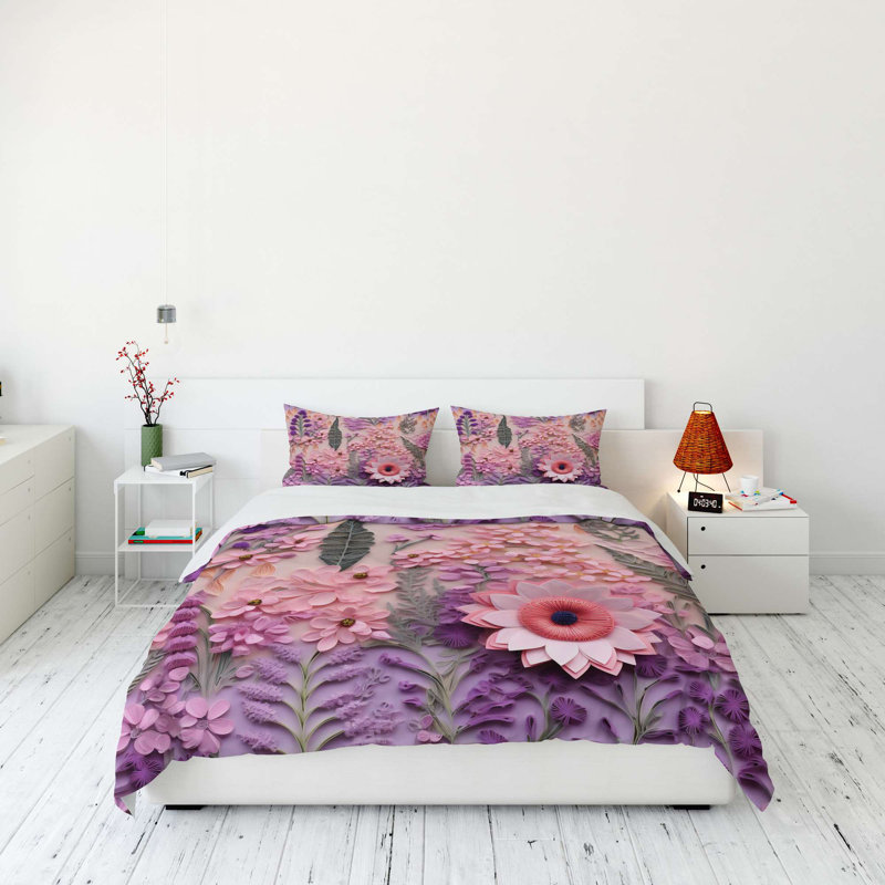 Premium Single Quilt Cover Set, 70% Polyester / 30% Cotton, Duvet Cover 55.1 x 78.7 inches & Pillowcase 23.6 x 23.6 inches | Machine Washable, 120 Thread Count, Button Closure for Duvet, Envelope Closure for Pillowcase