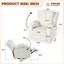 Fauteuil inclinable électrique pivotant beige à 270 ° avec massage thermique, port USB, porte-gobelet et rangement dissimulé