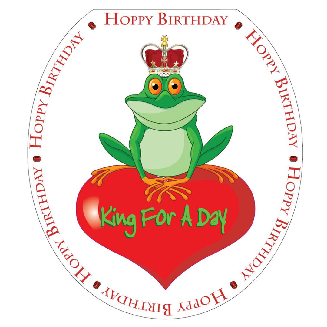 Birthday King Toilet Seat Decal – Toilet Tattoos Funny Static Cling Vinyl Lid Cover Fits Round & Elongated Seats Toilet Tattoos 