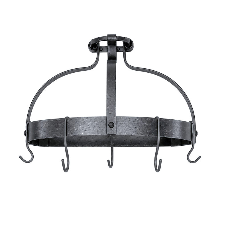Gourmet USA Handcrafted Wall Crown Rack, Hammered Steel