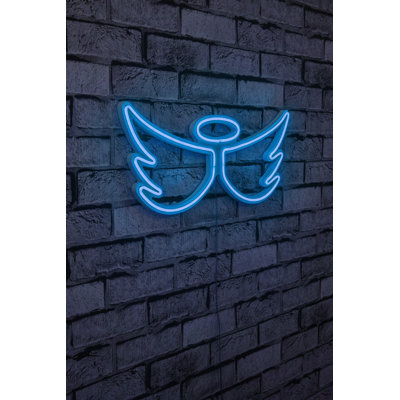 Bande lumineuse néon imperméable à l'eau, bleu, 16,5 x 9,1 x 0,8 pouces | Système de suspension murale flexible en mousse de PVC flexible, 12 V CC, 22,7 W | Parfait pour la décoration intérieure, les fêtes et l'éclairage ambiant, classé IP67