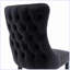 Chaise de salle à manger rembourrée moderne à oreilles avec garniture cloutée-1202837789