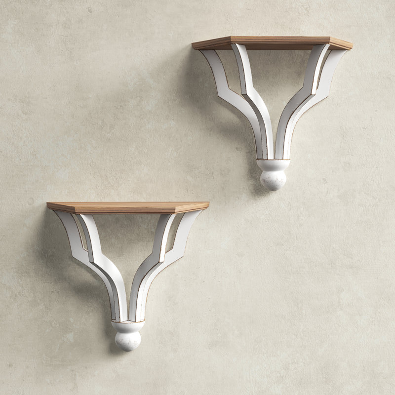Hector 2 Piece Solid Wood Accent Shelf