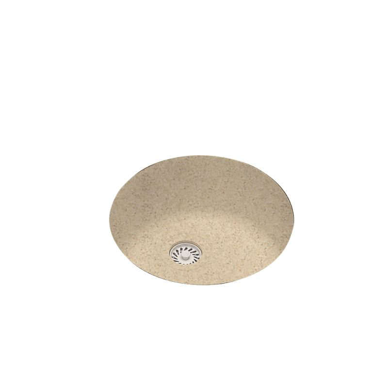 Évier de cuisine à surface solide 18,5 po x 18,5 po, Sable des Bermudes