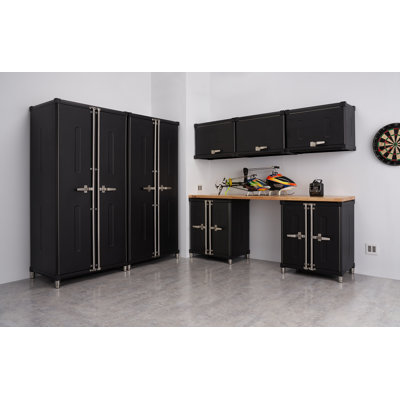 TRINITY PRO Series 8-Piece 18-Gauge Steel Garage Storage System in Black