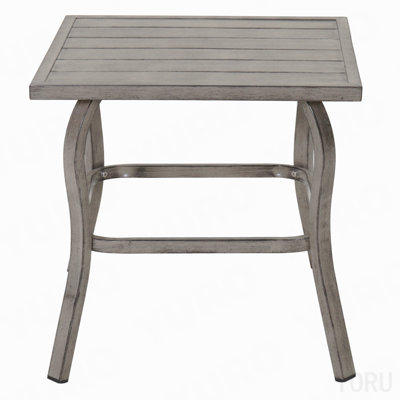 Table d'appoint / table basse en métal peint, table en fer robuste avec finition thermolaquée, utilisation à l'extérieur