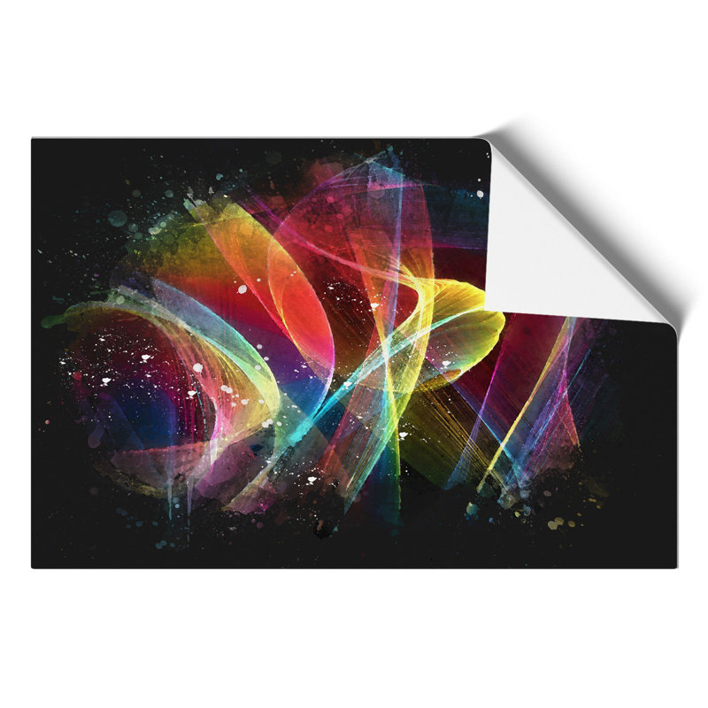 Rainbow Smoke Vol Paint Splash - Frameless Print, 21cm H x 30cm W x 0.1cm D
