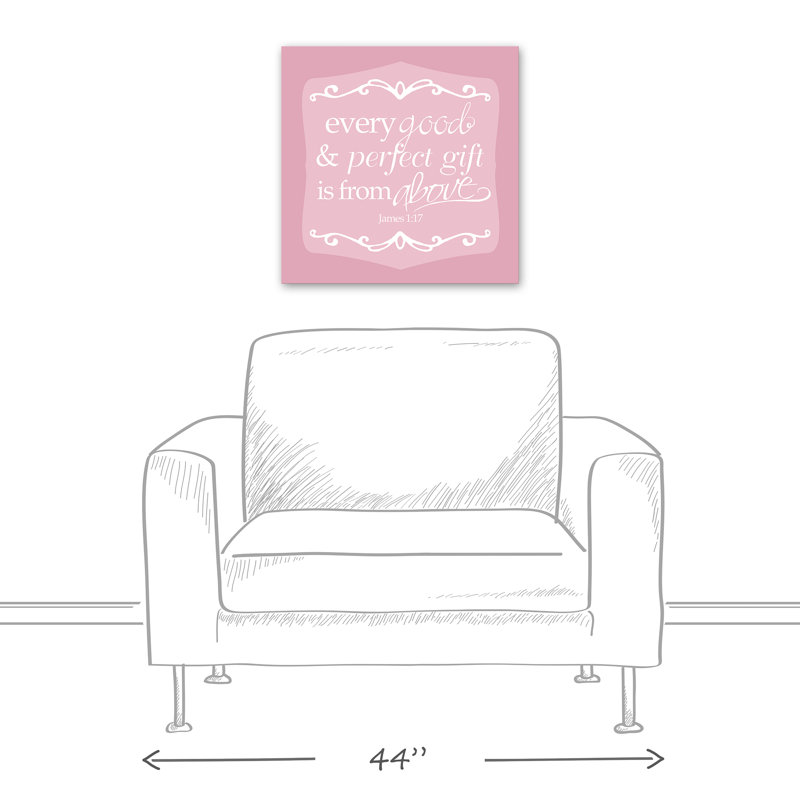 Every Good And Perfect Gift Is From Above Print On Canvas; 2C2CE08C819443A99B908226CBC7842D Square, 20" H x 20" W x 1.25" D