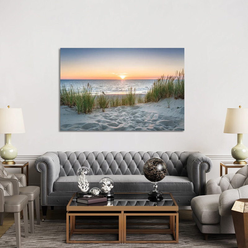 Beautiful Sunset At The Beach by Jan Becke - Print on Canvas, Wrapped Canvas, 152.5 cm H x 101.5 cm W x 3.175 cm D
