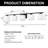 Modern 5-Light Black Vanity Fixture With Frosted Glass Shades