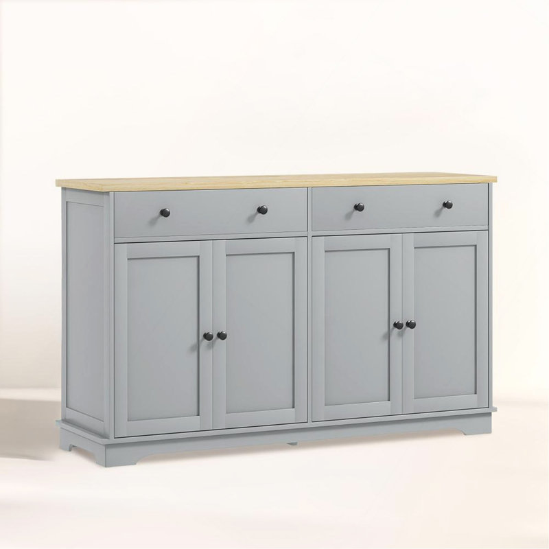 Buffet avec tiroirs de rangement, style nordique, tablettes réglables pour votre maison