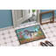 Tapis de porte pour l’extérieur antidérapant effet velours alaskan malamute spring-38382421