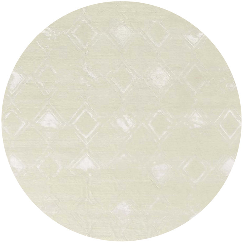 Tapis marocain tissé à la machine, Rond 6 pi