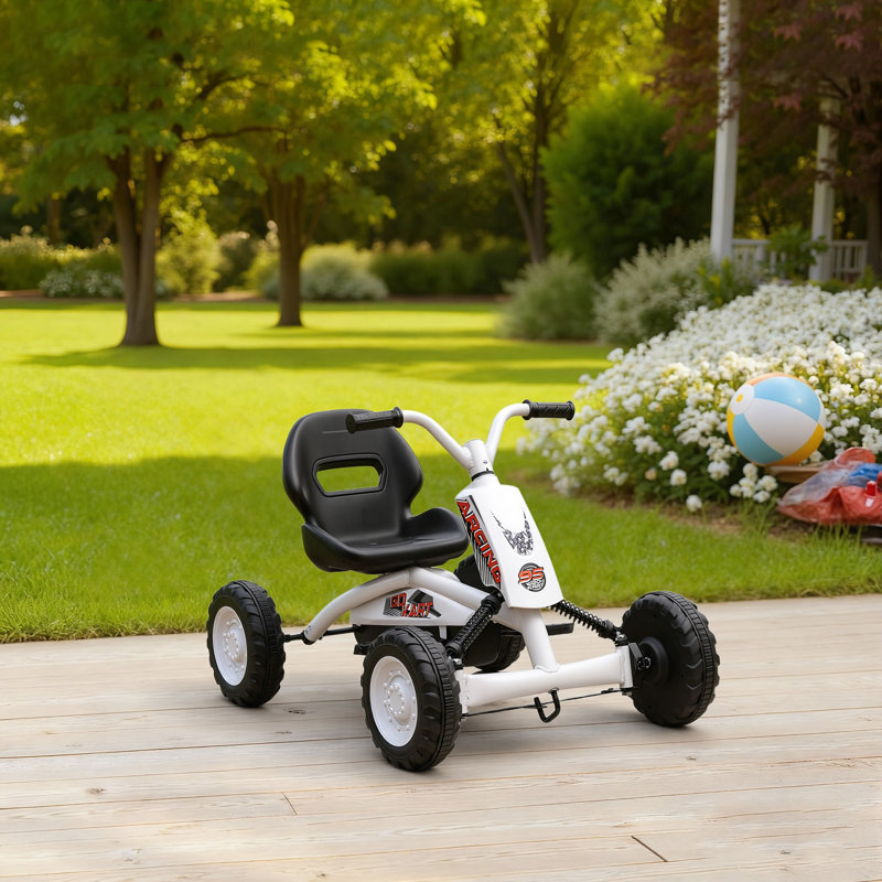 HOMCOM Pedal Ride On, White