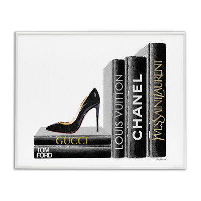 «High Fashion Book Shelf with Stilettos Heel», reproduction d'impression