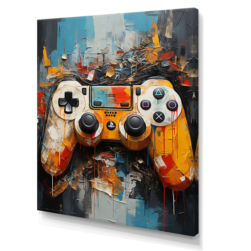 Colourful Video Game Gameplay Delight II Framed On Canvas Print, Wrapped Canvas, 32" H x 24" W x 1" D