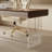 63" Modern Acrylic Desk with Storage & Cable Management - Sleek Home Office Writing Table for Small Spaces, Durable Design & Easy Assembly