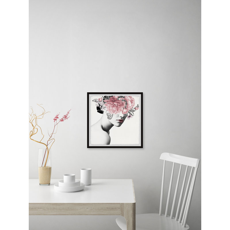 «Pink Beauty II» par Marmont Hill - reproduction de cadre photo, H 12 po x l 12 po x P 1,5 po