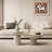 Modern Ivory Style Cement Coffee Table-894655815