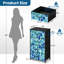 Commode pour commode de chambre à coucher pour placard kaléidoscope bleu à texture mosaïque et aquarelle