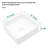 15.69"X15.69" White Ceramic Square Vessel Bathroom Sink