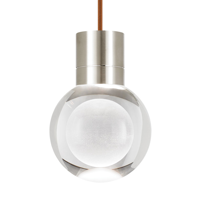 Mina 1 - Light LED Pendant, Copper/Satin Nickel