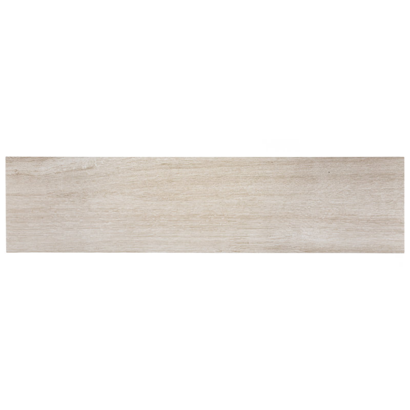 Llama 9" x 36" Porcelain Wood Look Wall and Floor Tile, Almond