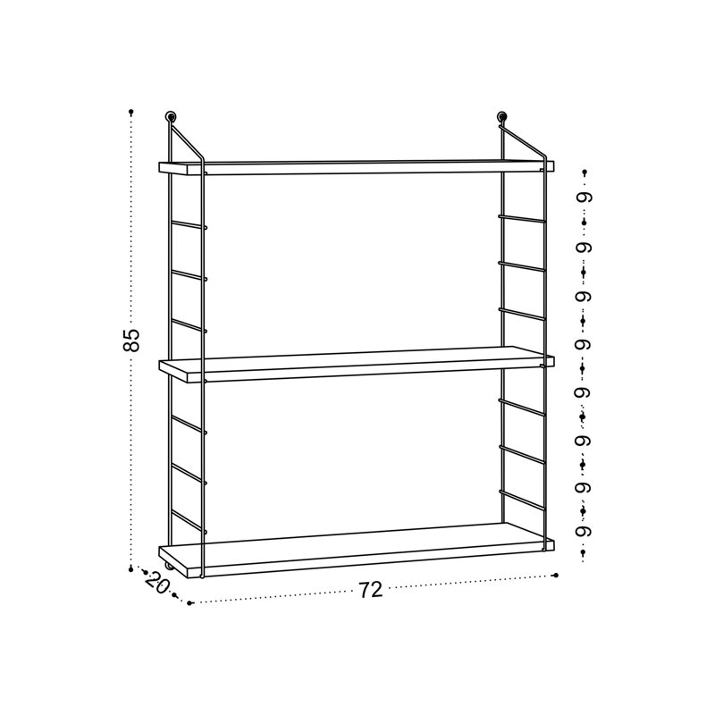 Locelso Floating Shelf, Natural