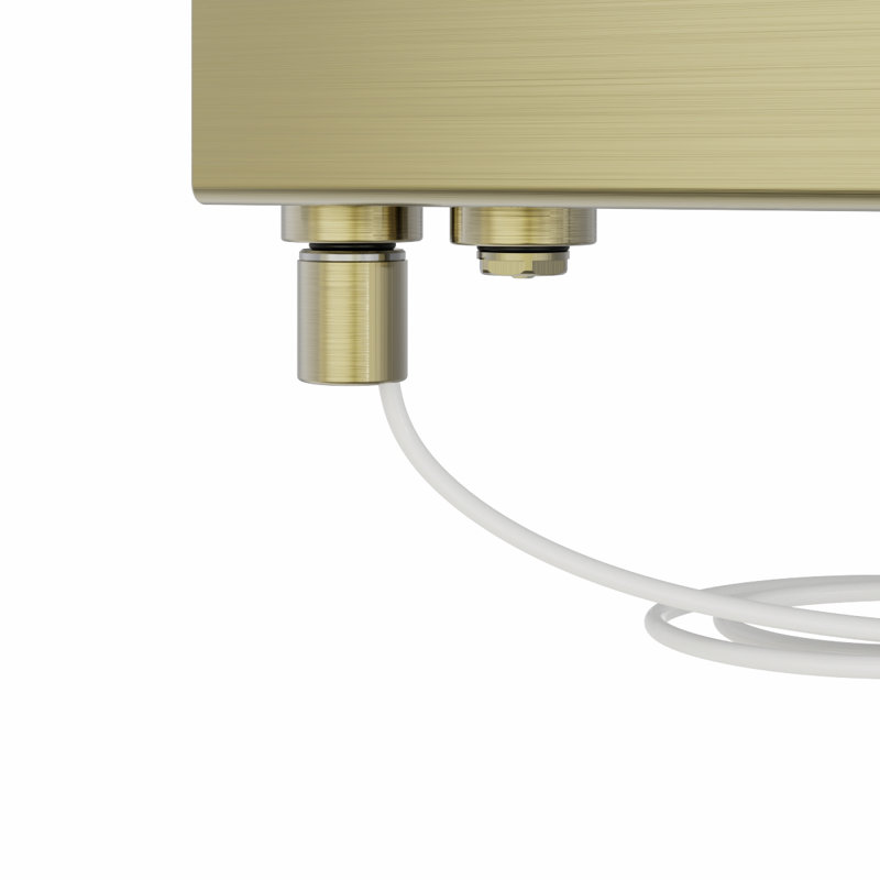 Roianne Designer Towel Rail Heated Towel Rails, 180cm H x 50cm W x 6.7cm D, Brushed Brass