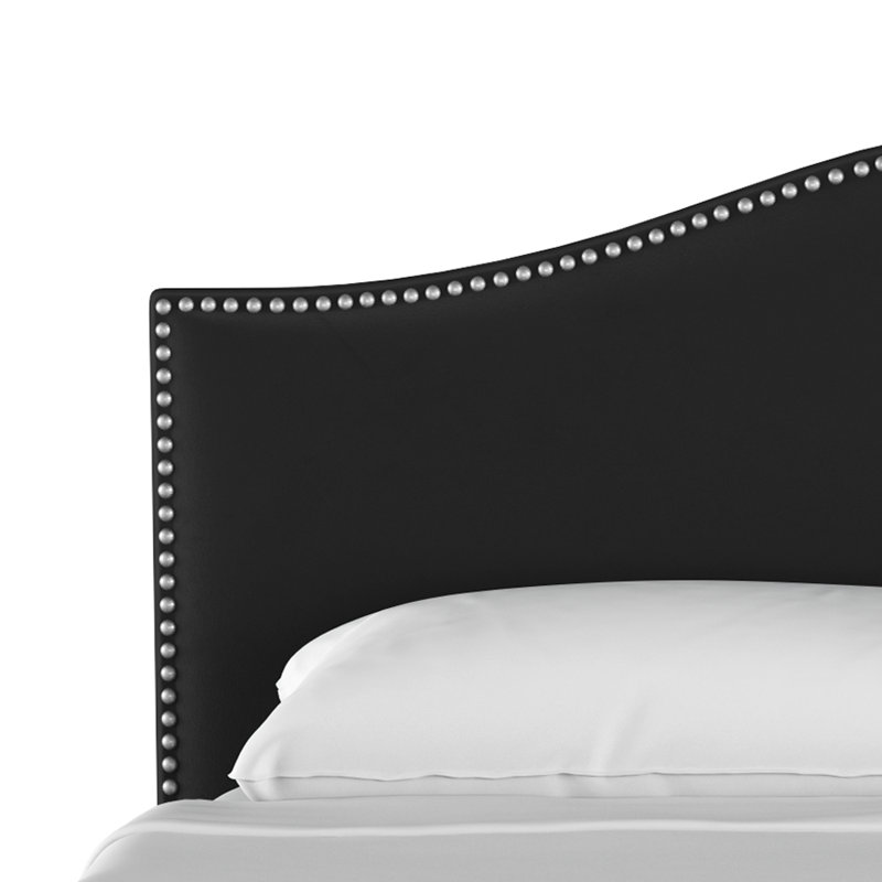 Lit plateforme tapissier Myers, Très grand, Classic Black Performance Velvet