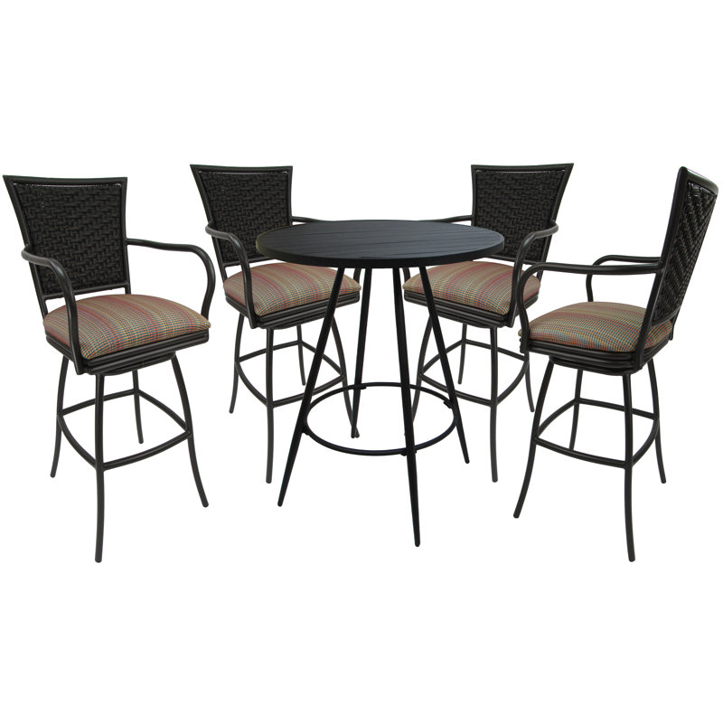 Tabouret de bar 35 po Cutlip, Brun, Très grand (siège d'une hauteur de 34 po), Noir