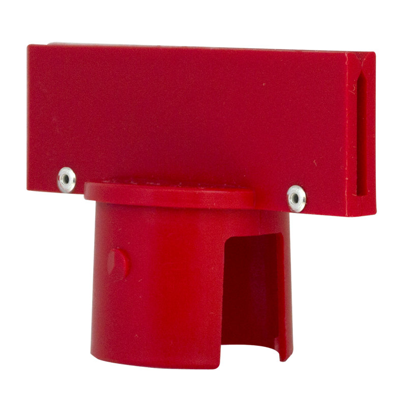 Adaptateur de plaque stanchion, Rouge, H 3,13 po x l 6 po x P 3,5 po