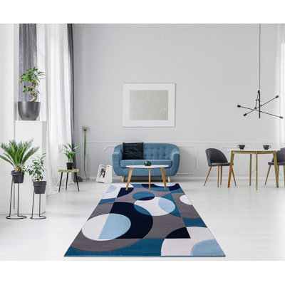 Tapis turc Kadash-BLEU