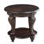 Table de bout ronde 22 po, table d'appoint en bois massif avec tablette, table de coin de salon facile à assembler-928702318